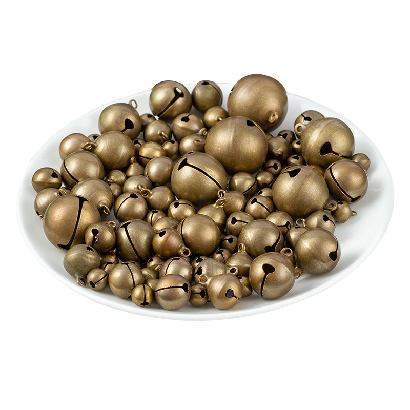 Bells, brass bells, bronze single-character bell pendants, small pendants, diy ornaments, Christmas raw copper bells Item Picture