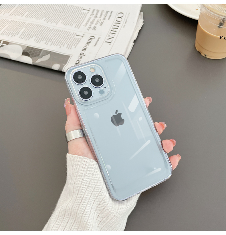 Suitable for the new iphone17 phone case 16Pro, Apple transparent hollow case, thickened silicone TPU anti-drop soft case pic 9