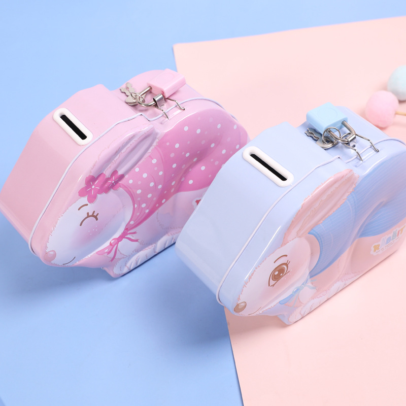 Xiaolingjing's new personalized rabbit-shaped piggy bank and creative children's piggy bank table decoration gift for the Year of the Rabbit Specification image