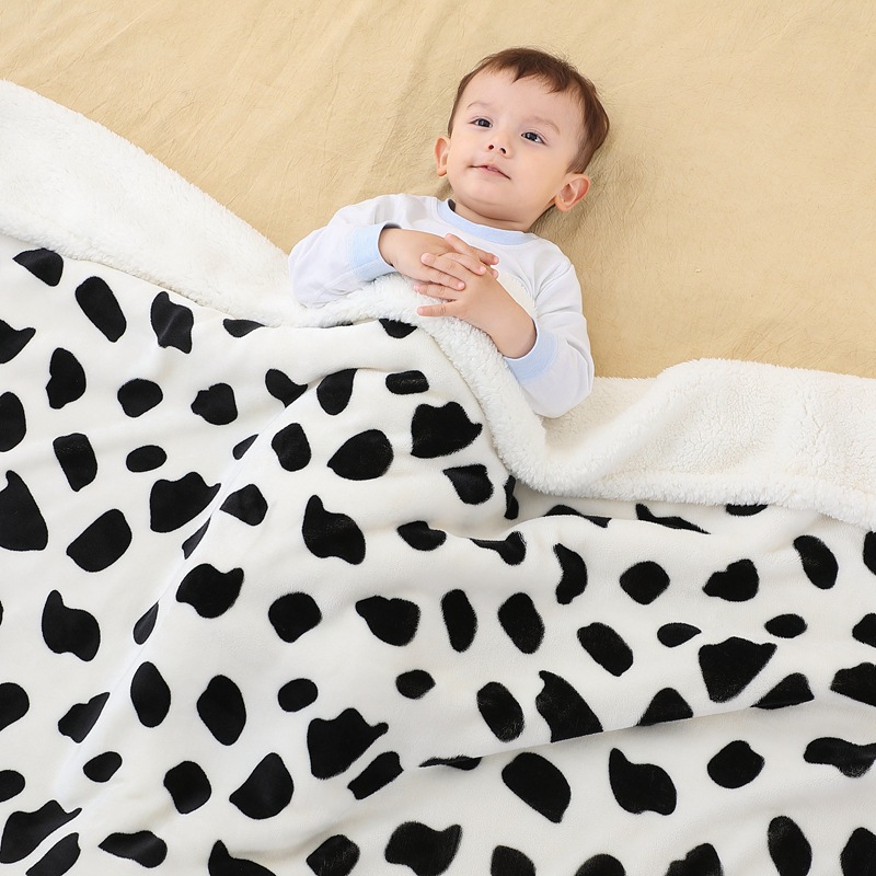 法兰绒小毛毯儿童羊羔绒盖毯双层加厚珊瑚绒被子午睡幼儿园婴儿毯详情图1