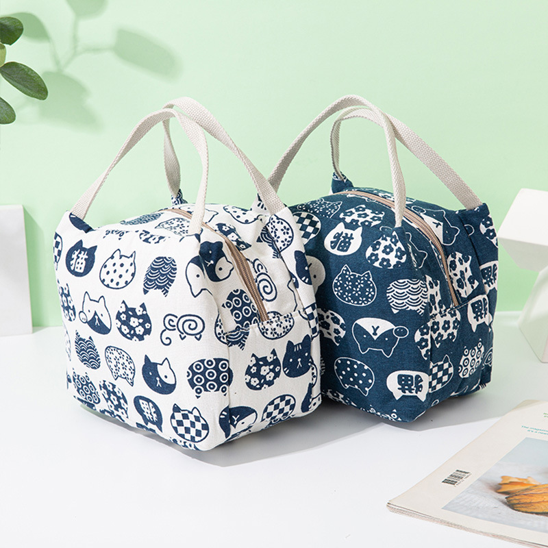 Factory direct supply lunch boxes, handbags, insulated lunch bags, student lunch boxes, handbags. Fashionable and simple for bringing meals to work Specification image