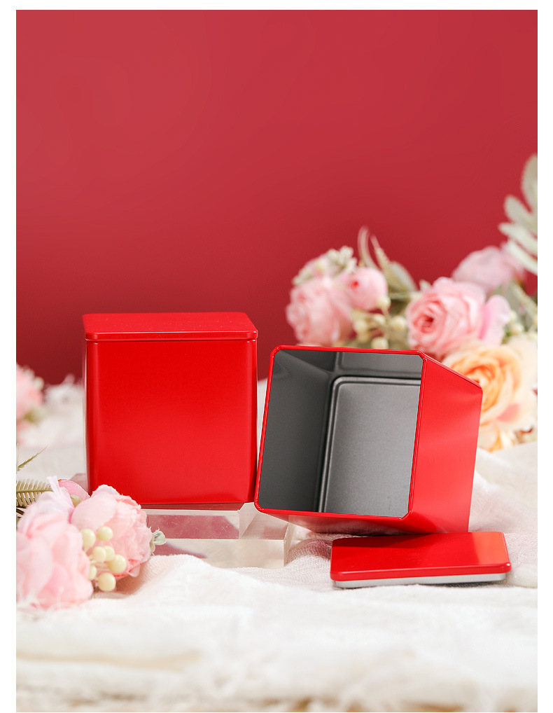 Wedding candy box, iron box, metal can, Zhengshan Xiaozhong tinplate tea can, wedding souvenir, wedding candy iron box with printing pic 18