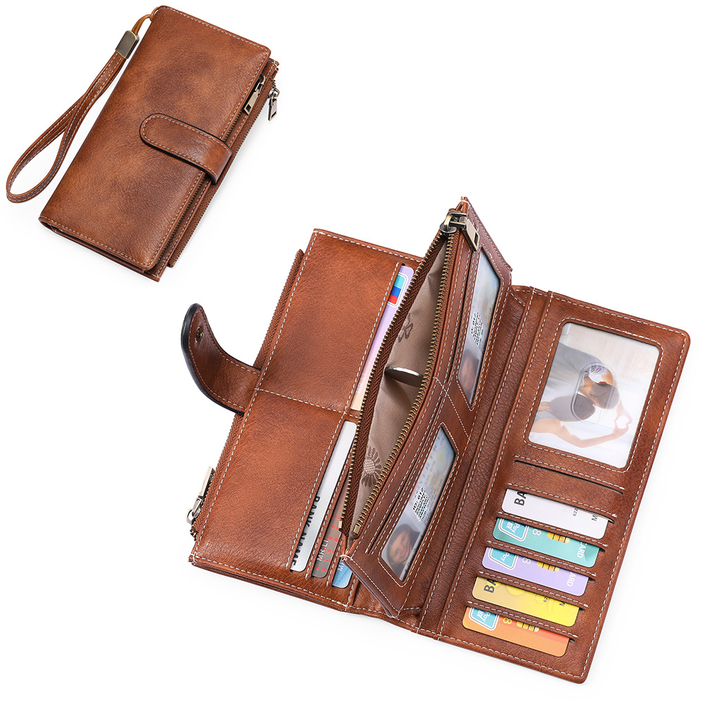 New long RFID multi-functional women's wallet for foreign trade in 2023, European and American 30% off clutch in stock