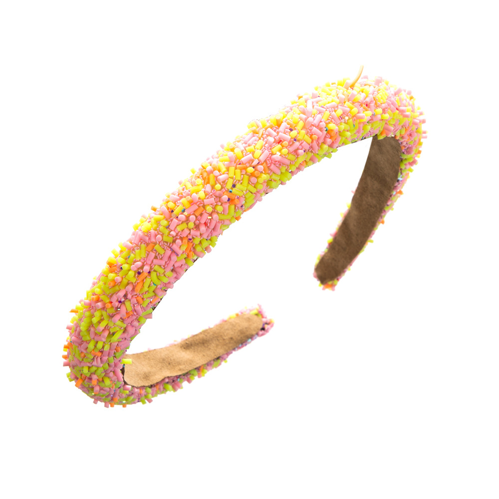 Summer New Europe And The United States Fashion Sponge Wide Edge Headband Girls Color Everything Pressure Hair Face Senior Headwear Wholesale Item Picture
