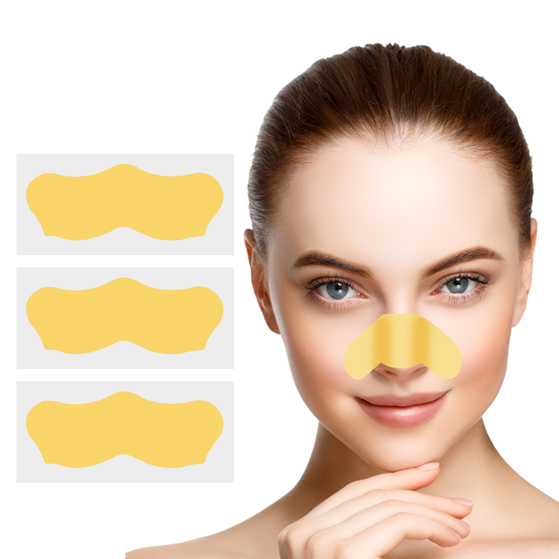 跨境NOSE STRIPS柠檬去黑头粉刺鼻贴清洁毛孔鼻膜撕拉外贸出口