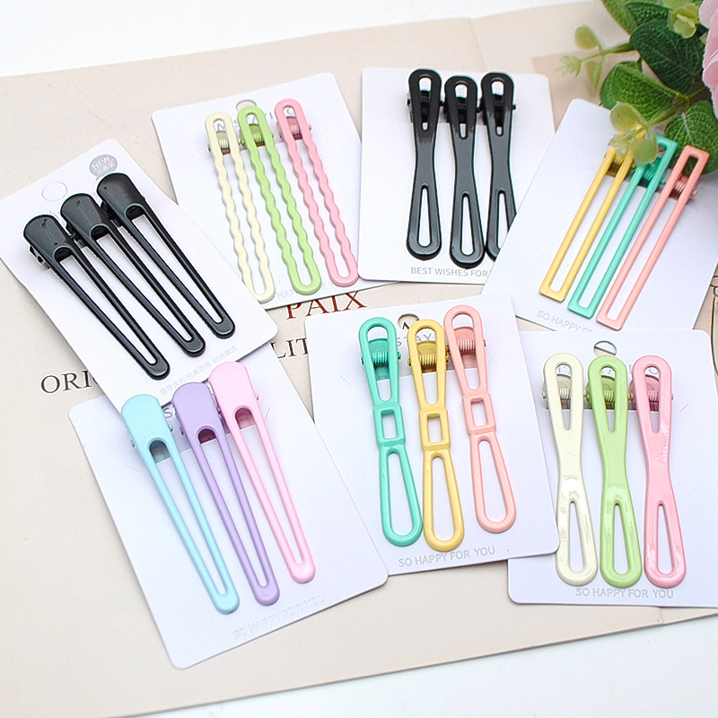 Colorful Temperament Side Clip Women's Forehead Bangs Broken Hair Clip Duck Clip Hair Clip Fixed Hair Headdress Top Clip Hair Accessory