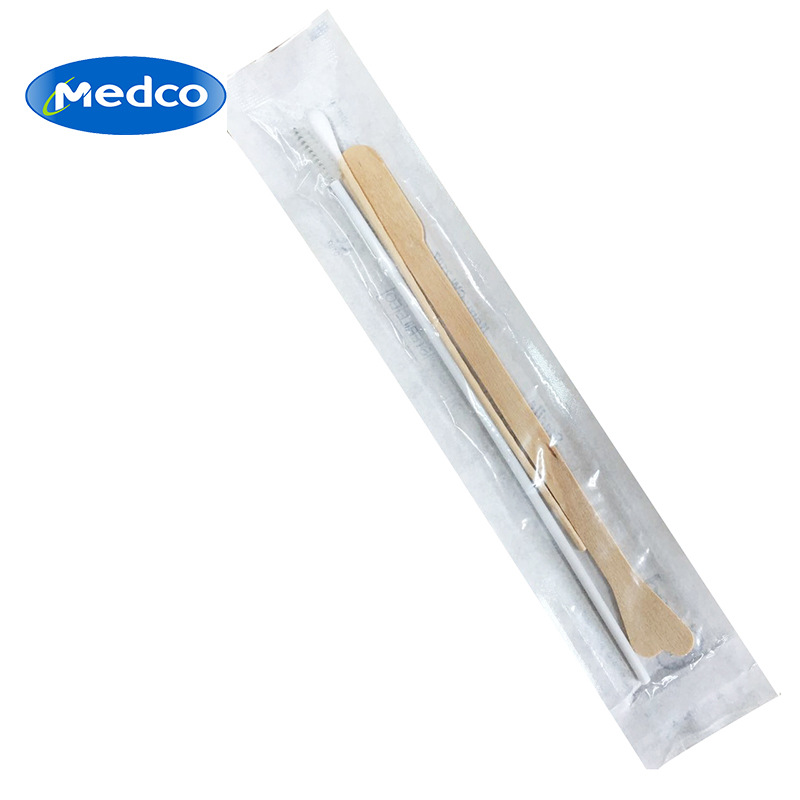 Cross-border exclusive disposable female gynecological sampler sampling reagent set, English packaging, wooden cervical smear