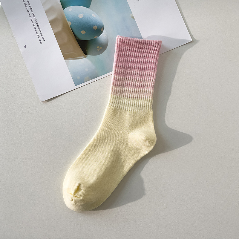 Socks Female Small Fresh Macaron Contrast Color Spring/Summer Cotton Socks New Candy Color Tide Breathable Female Socks Ins Tide Application Scenario