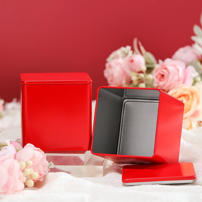 Wedding candy box, iron box, metal can, Zhengshan Xiaozhong tinplate tea can, wedding souvenir, wedding candy iron box with printing details Picture