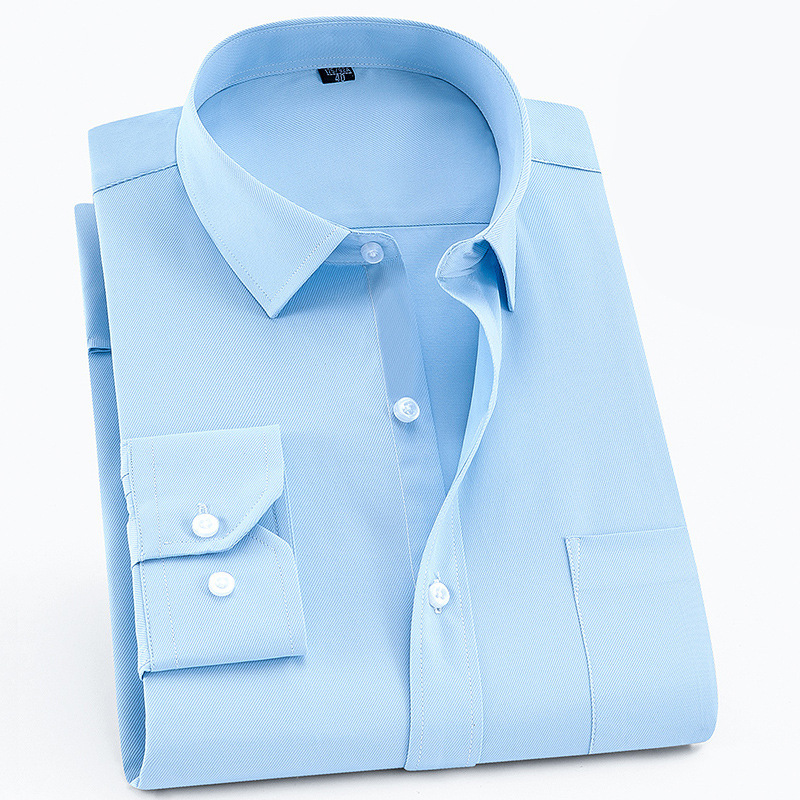 Wholesale of grey long-sleeved men's professional shirts and workwear, spring and autumn business cotton shirts for middle-aged and elderly men's work uniforms Application Scenario