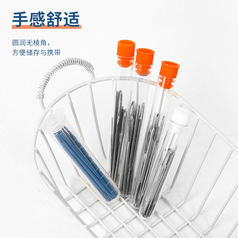 Cross-stitch hand needle storage bottle Sewing needle seal bottle with lid transparent plastic needle bottle set wholesale Application Scenario