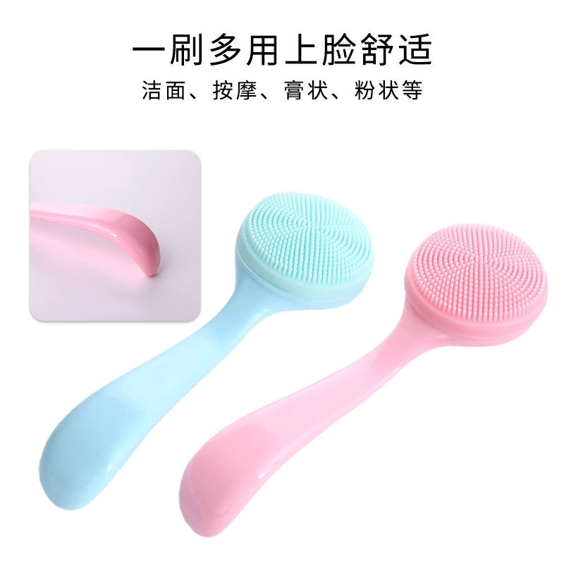 New cross-border soft facial cleansing brush, silicone facial cleansing brush, blackhead removal facial cleansing tool, portable beauty tool wholesale