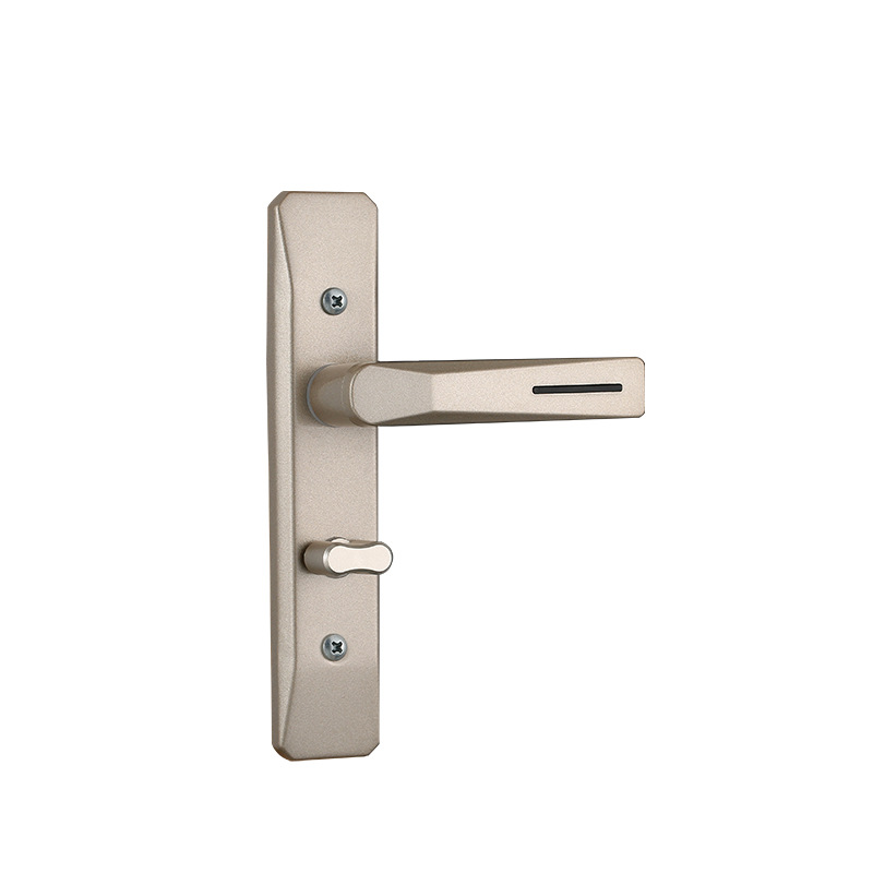 Black bathroom door lock, single-tongue keyless toilet door handle, aluminum alloy glass door lock, universal bathroom door lock Application Scenario