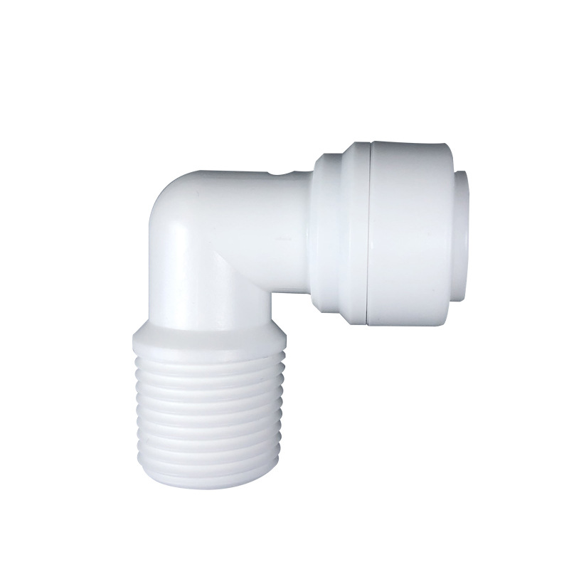 Accesorio purificador de agua conector rápido 3 partes macho giro 3 partes codo de conexión rápida bomba de refuerzo bomba de agua 4066 conector purificador de agua Application Scenario