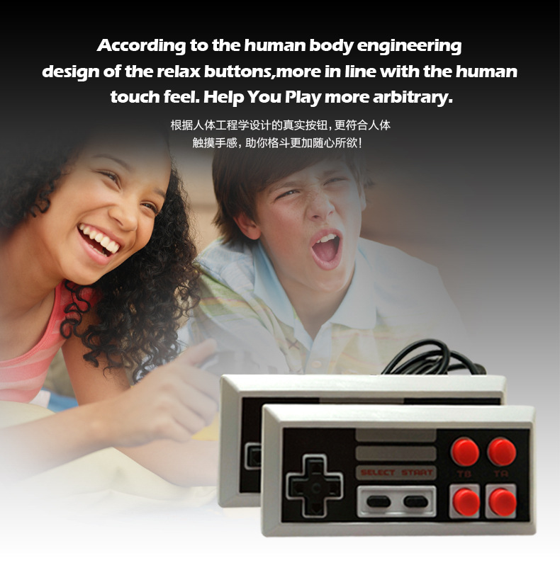 Factory direct sales, cross-border foreign trade, high-quality NES US version red and white console, retro and nostalgic home TV game console 620 models, 80s generation nostalgic FC game console details Picture