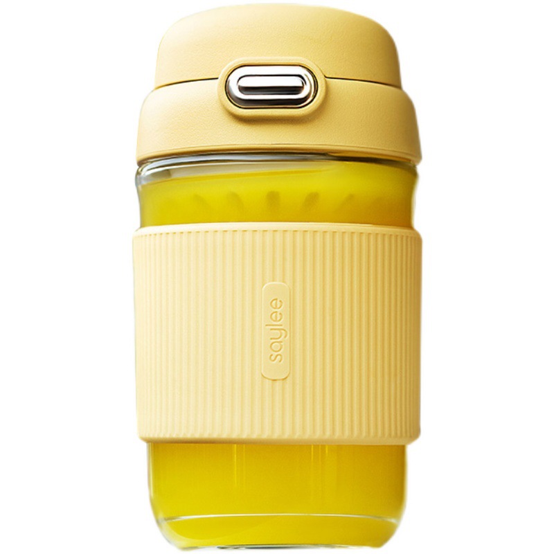 A cute glass water cup, a simple summer coffee cup with a straw, portable and large capacity for home use Item Picture