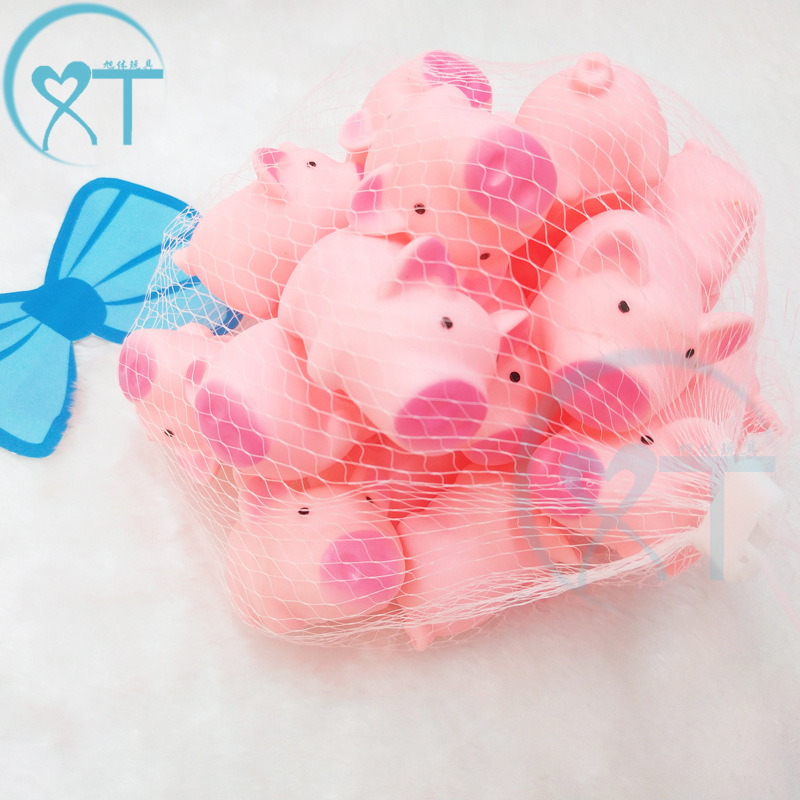 跨境卡通可爱粉色小猪玩具发泄整人网红猪捏捏乐捏叫减压洗澡玩具详情图4