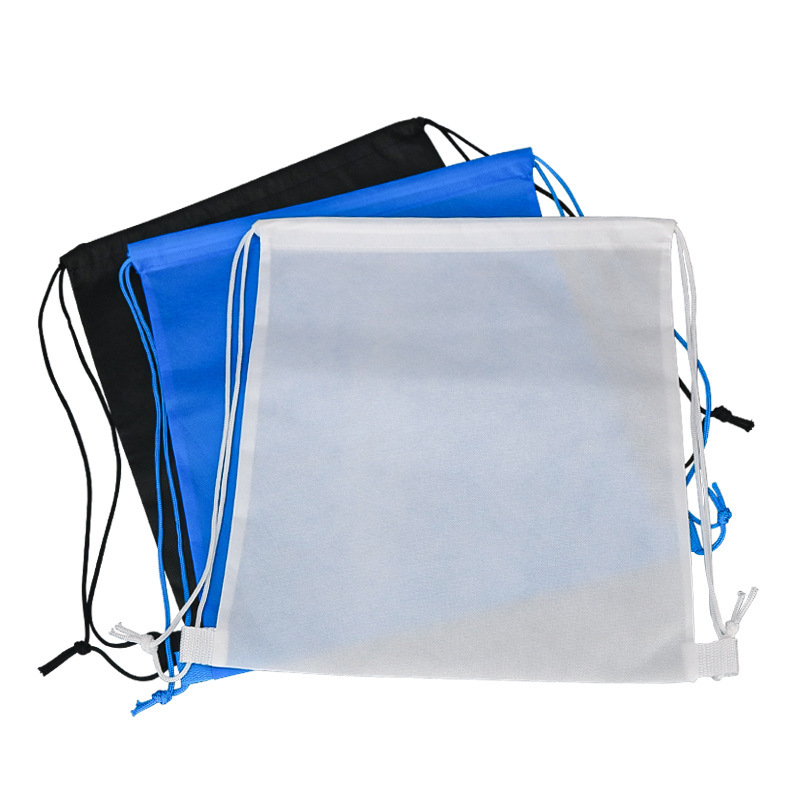 Non-woven fabric backpack bags, double-shoulder drawstring drawstring bags, sewn student basketball toys, building blocks, dust-proof storage bags in stock Item Picture