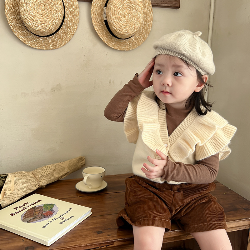 Ropa de niños ropa de niñas al por mayor otoño 2022 nuevo bebé niños leggings estilo de otoño agaric edge una pieza de reemplazo de pelo Item Picture