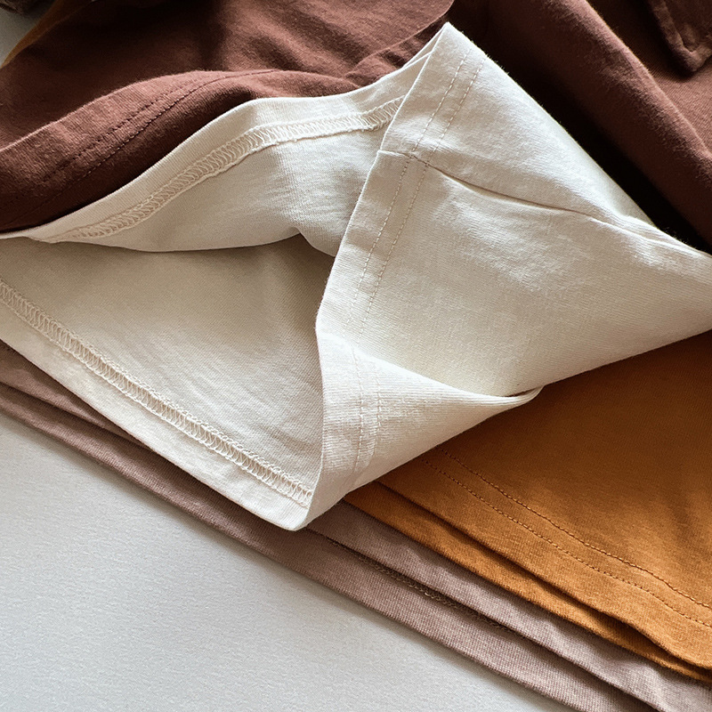 Long-sleeved T-shirt and polo shirt for boys, new autumn style for girls and children, retro Japanese and Korean forest-themed versatile tops for kids pic 18