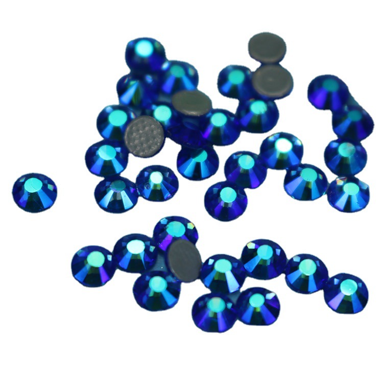Deep Blue Ab Color Flat Bottom Hot Diamond Color Diamond Diy Glass Mobile Phone Beauty Nail Jewelry Accessories Clothing Accessories Wholesale Item Picture
