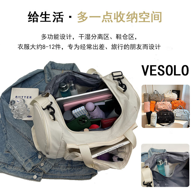 Cross-border storage luggage bags, large-capacity women's backpacks, oversized fitness bags, men's portable short-distance light travel bags Specification image