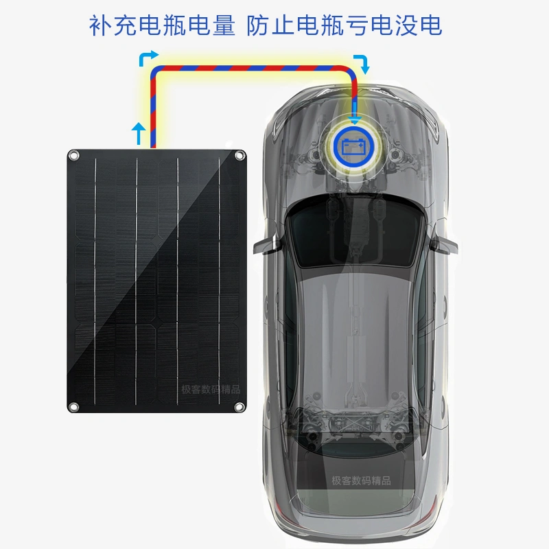 Ly Car Battery Anti-Loss Car Solar Charging Panel Photovoltaic Battery Supplement 12V Universal Soft