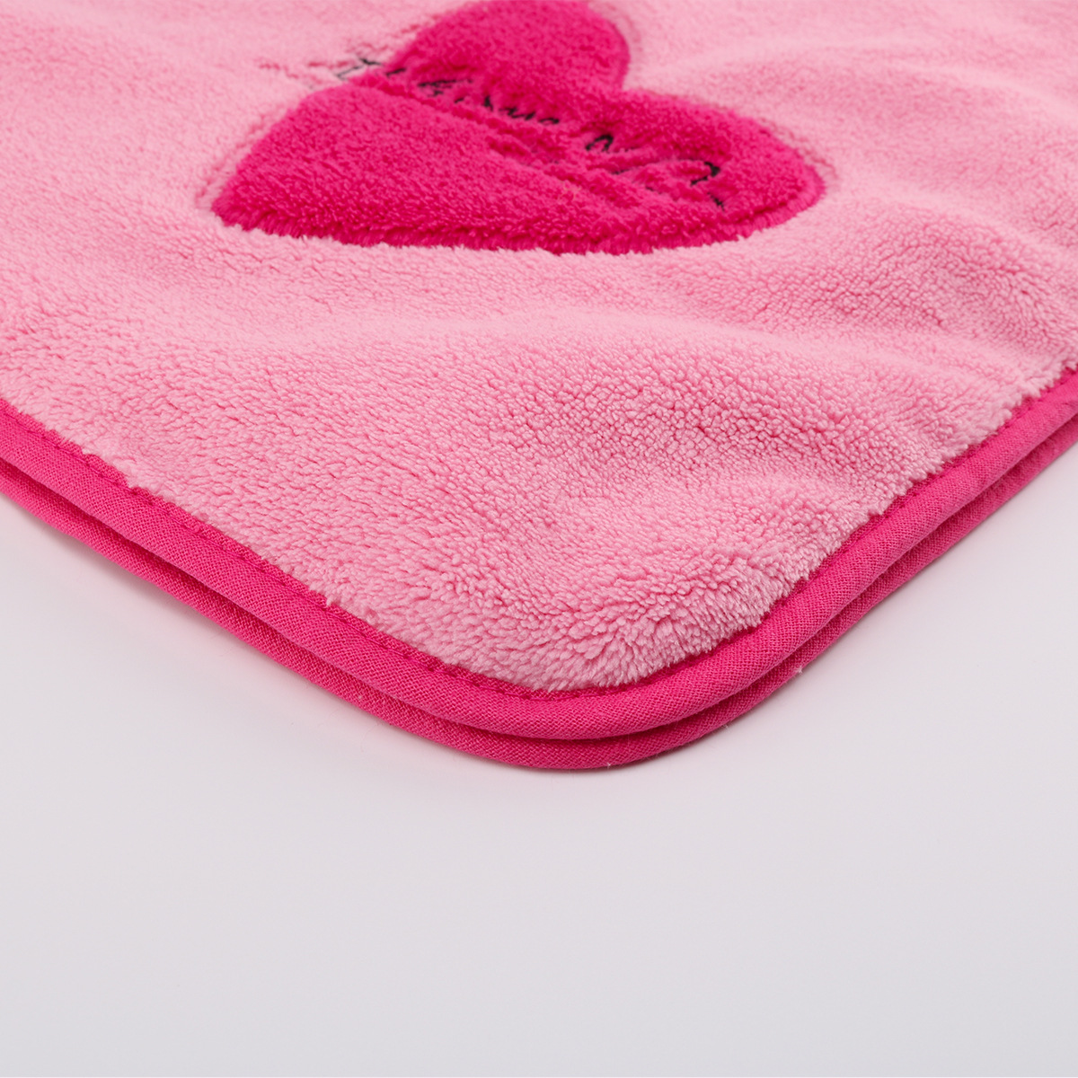 Instagram Cute Embroidered Love Towel Female Coral Velvet Soft Face Towel Quick Dry Absorbent Non-Hair Household Face Towel Square Specification drawing