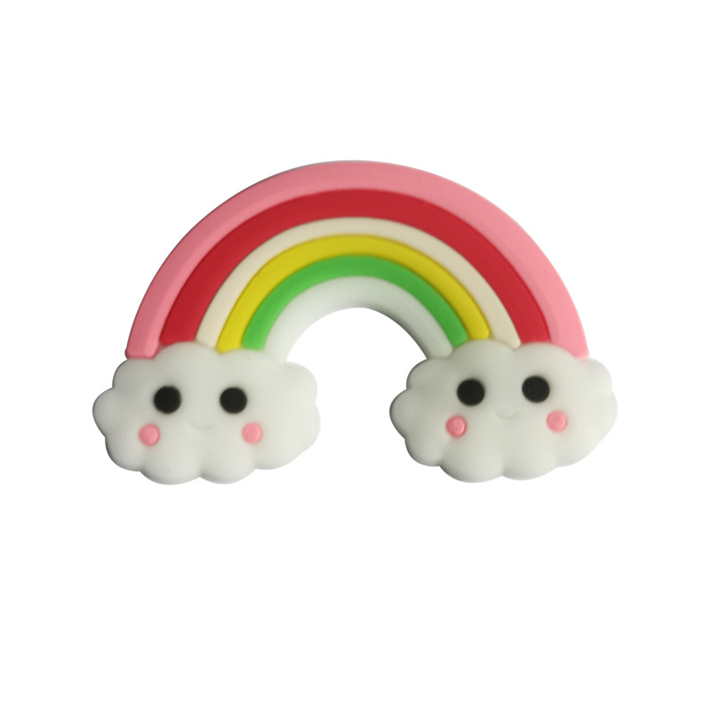 Diy Cartoon Rainbow Clouds Handmade Hairpin Hair Accessories Mobile Phone Shell Beauty Pvc Soft Patch Accessories Item Picture