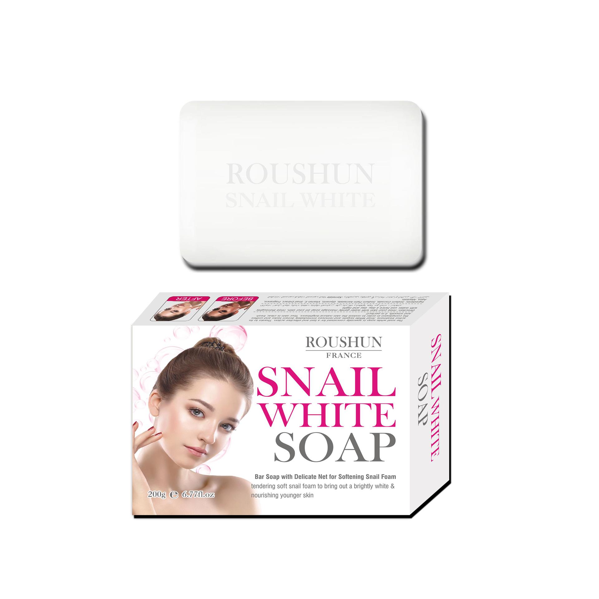 ROUSHUN  蜗牛皂 Snail whitening soap 保湿补水图