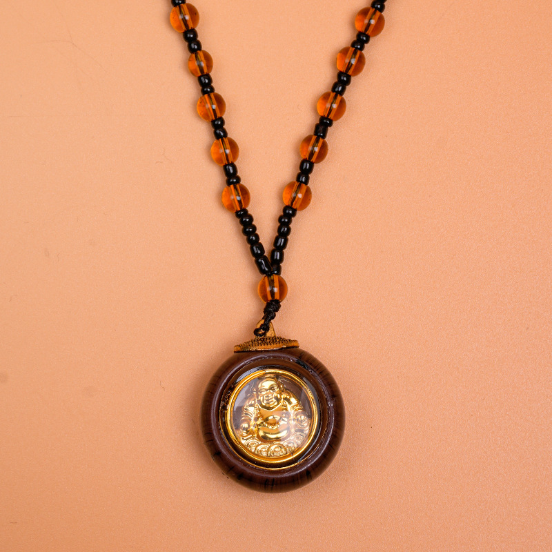 Corrugado mantra de yan mantra collar de mantra de paz puesto de tierra templo paisaje fuente yiwu productos pequeños el mismo estilo nuevo collar de estilo chino details Picture