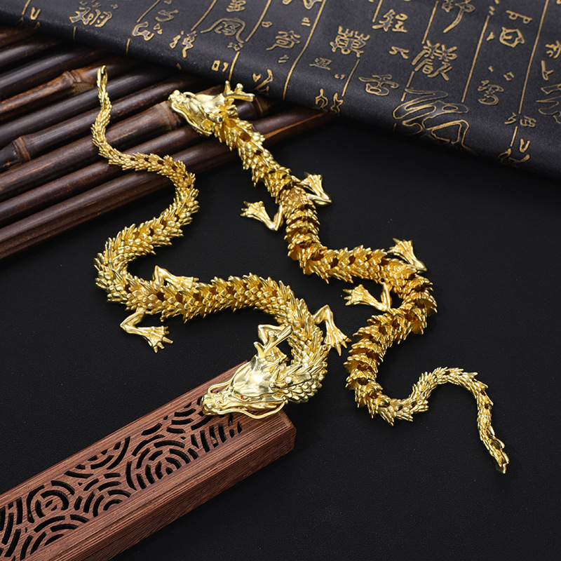 黄铜神龙可活动爆款热销3D活体神龙摆件古董古玩生肖龙工艺品收藏