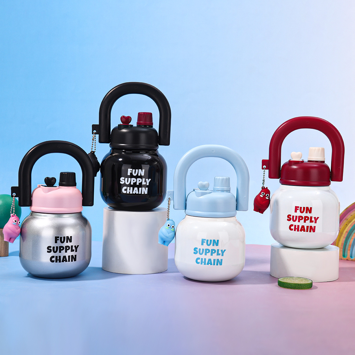 New large-capacity carrying pot, 316 stainless steel insulated cup, outdoor portable hand-held cup with tea bin, large-bellied straw cup