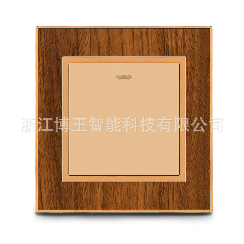 Wall Switch Acrylic Wood Grain A Single Control Double Control With Luminous Light Manufacturers To Develop Logo Foreign Trade Wholesale Specification drawing