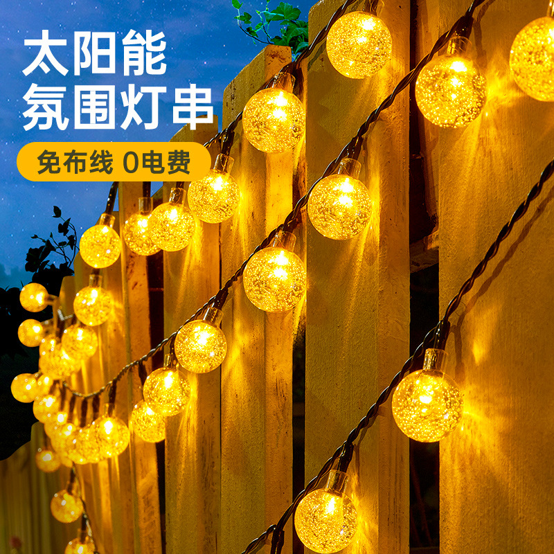 Star lights, led small colored lights, light strings, solar outdoor camping atmosphere lights, Christmas stall decoration, flashing light strings details Picture
