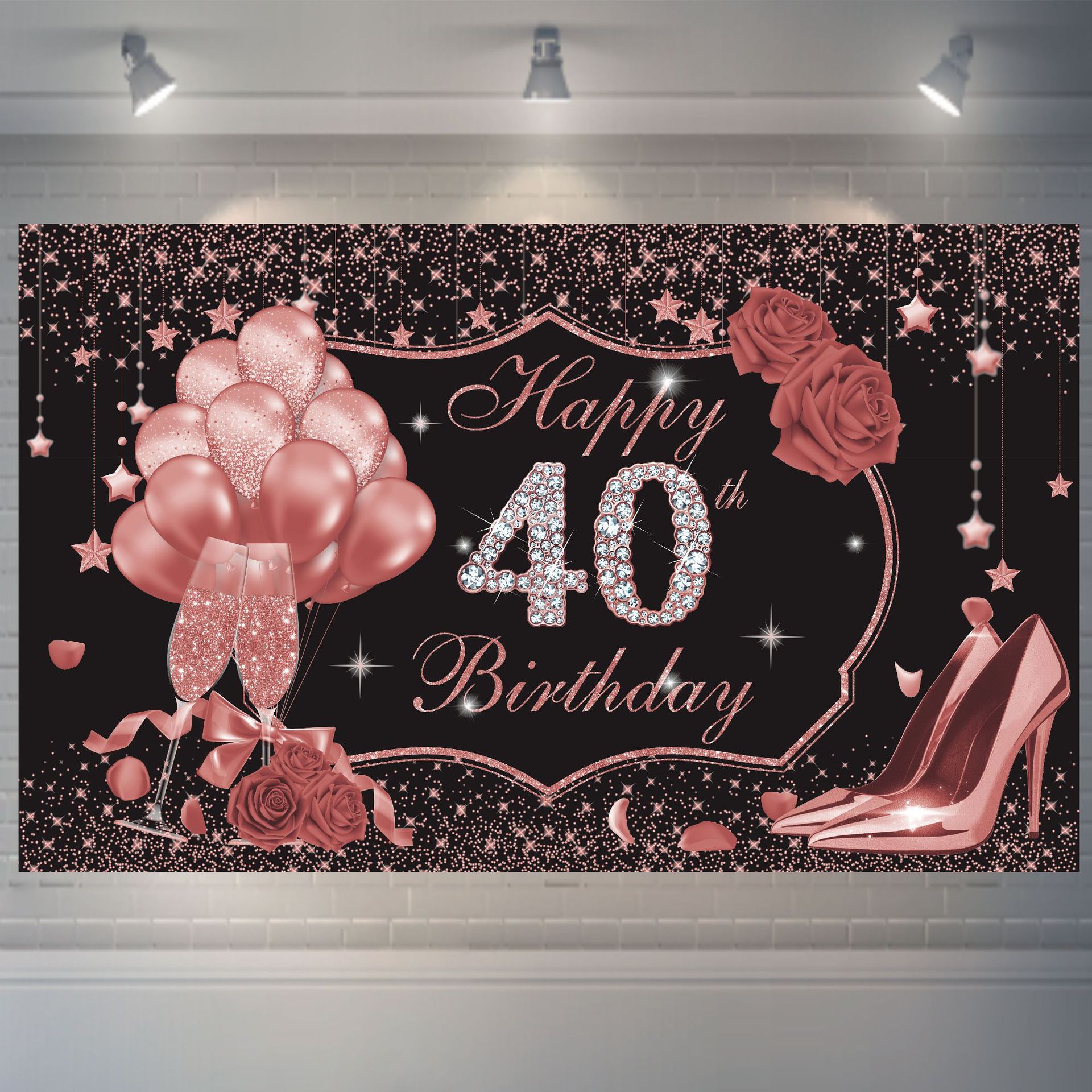 专供亚马逊生日背景布挂毯 万圣节海报圣诞节幕布生日横幅