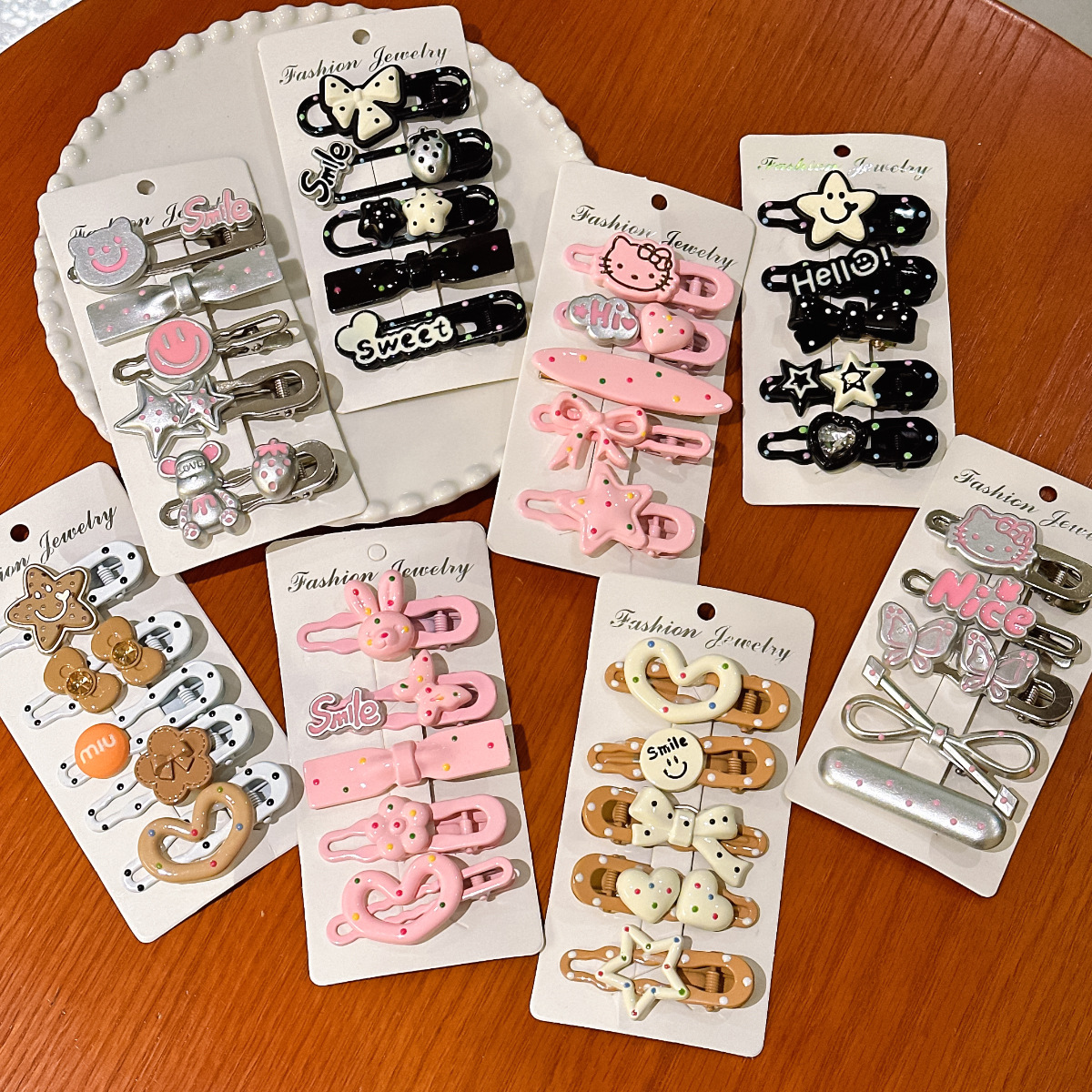 Children's hair clips, girls' dopamine, cute forehead hair clips, bangs clips, headwear, 2024 new style hair clips, girls' side clips