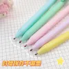 Creative cartoon gel pen students write smoothly black gel pen wholesale macaron color press pen Specification image