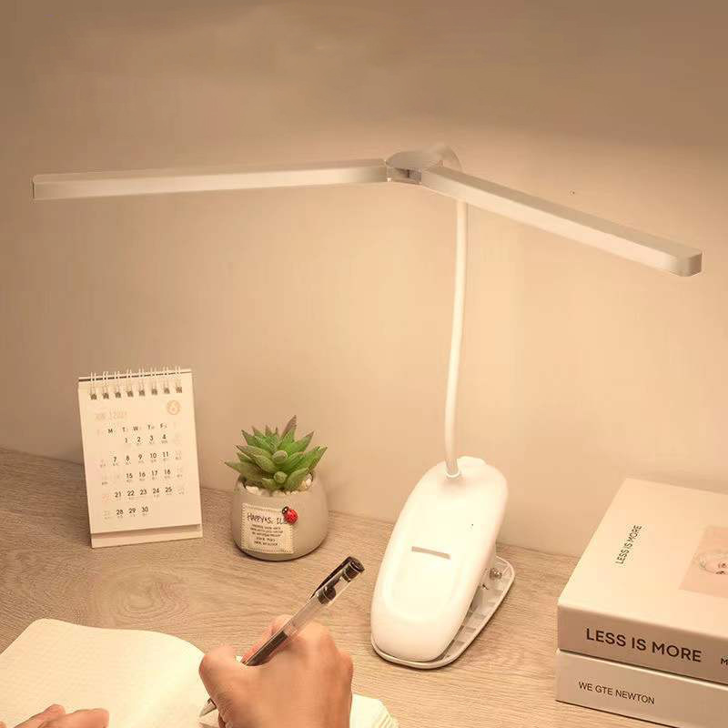 USB charging eye-protecting desk lamp, LED children's and students' study lamp, double-head folding bedside lamp, business promotion gift lamp Application Scenario