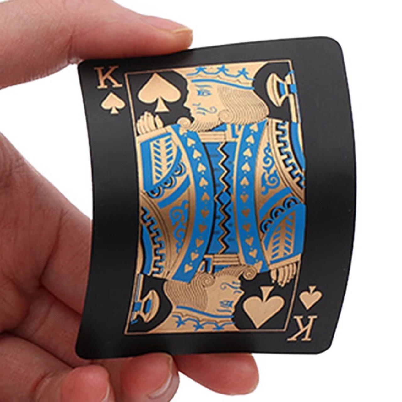 厂家德州黑色扑克牌金箔塑料pvc印色广告扑克牌休闲娱乐桌游扑克