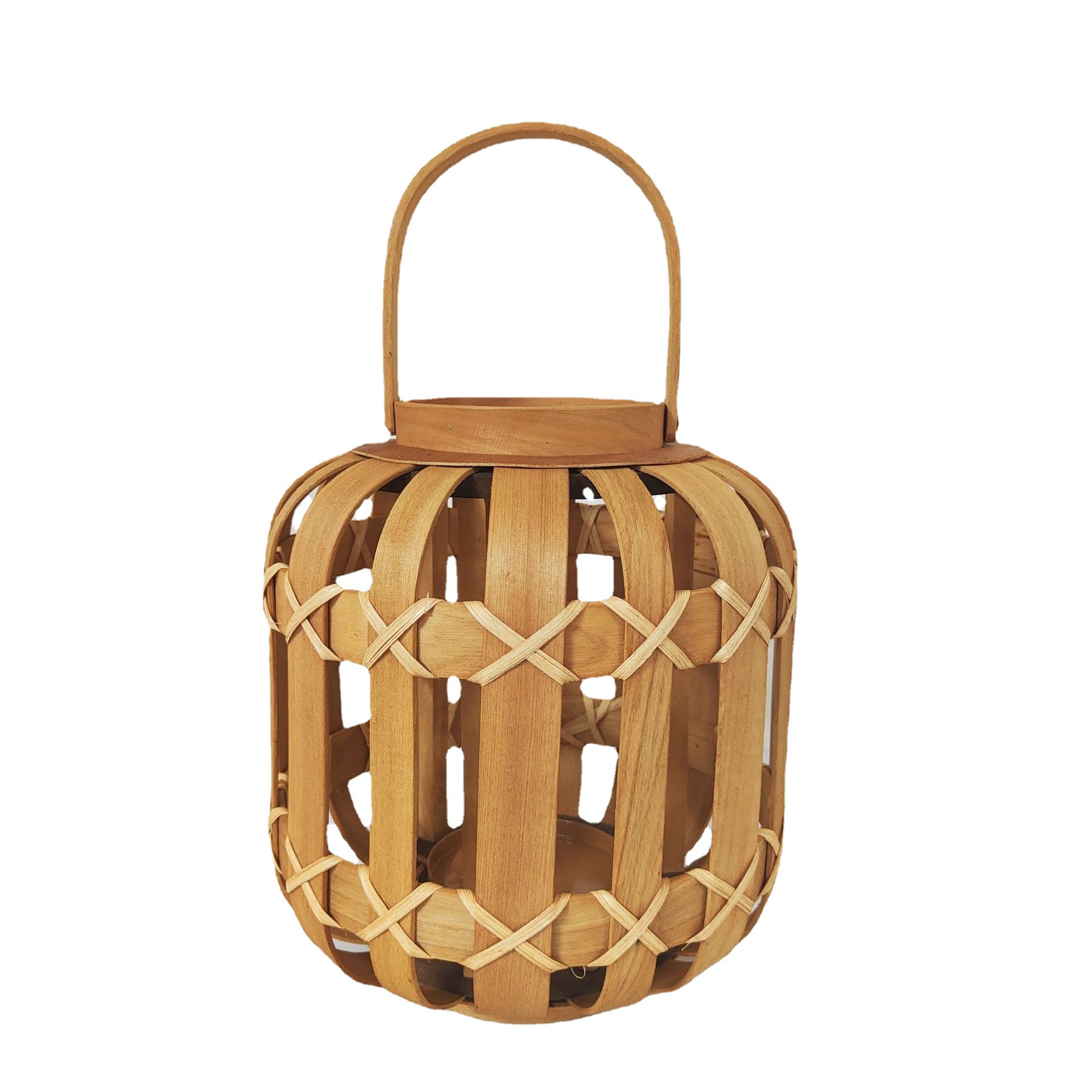 New-style wooden chip wind lanterns, wooden candlesticks and lanterns, soft decorative items for the ancient-style model room of the homestay, ancient-style Item Picture