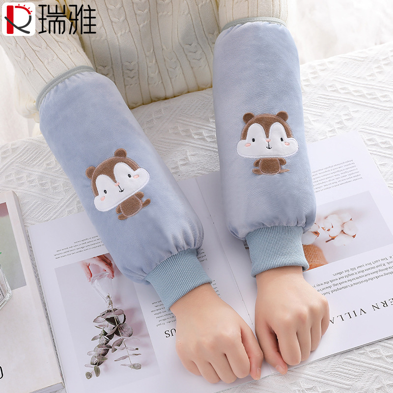 Raya Ladies Long Thread Lace Cartoon Embroidered Sleeve Boutique Household Anti-Fouling Riffle Sleeve Sleeve Wholesale
