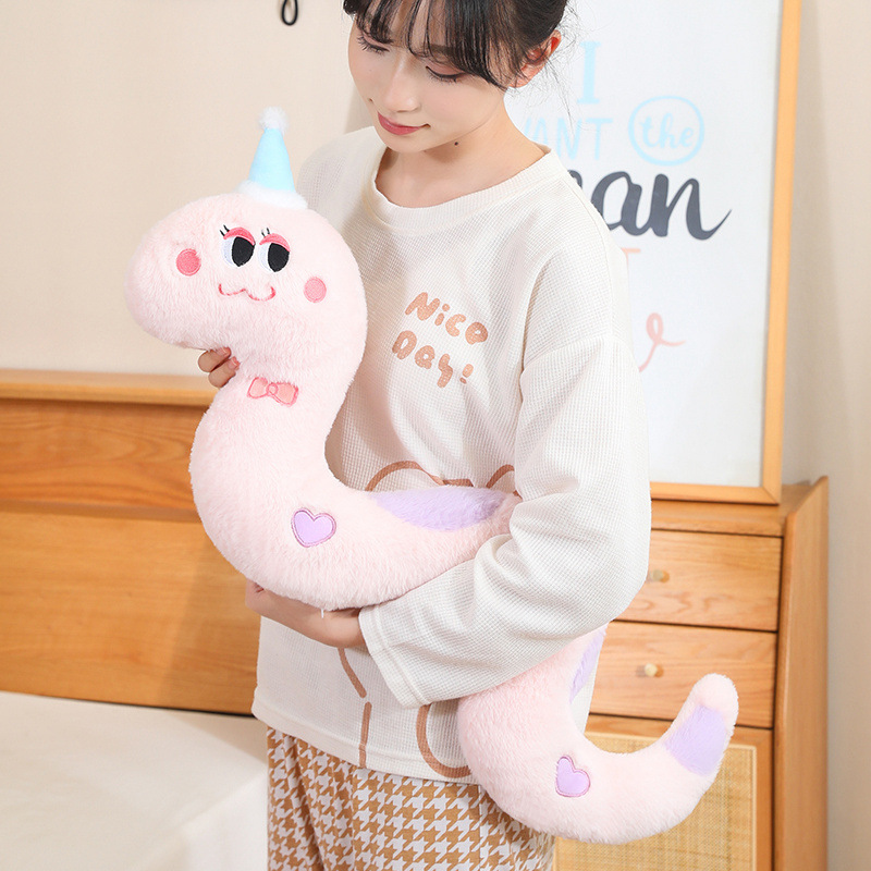 Cute dopamine snake doll sleeping long strip pillow, national trend Snake Year mascot doll, plush toy, bed doll Specification image