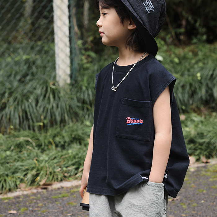 Children's summer cool stir-fried salt vest for boys 2024 summer new boys sleeveless vest T-shirt Baby top Specification image