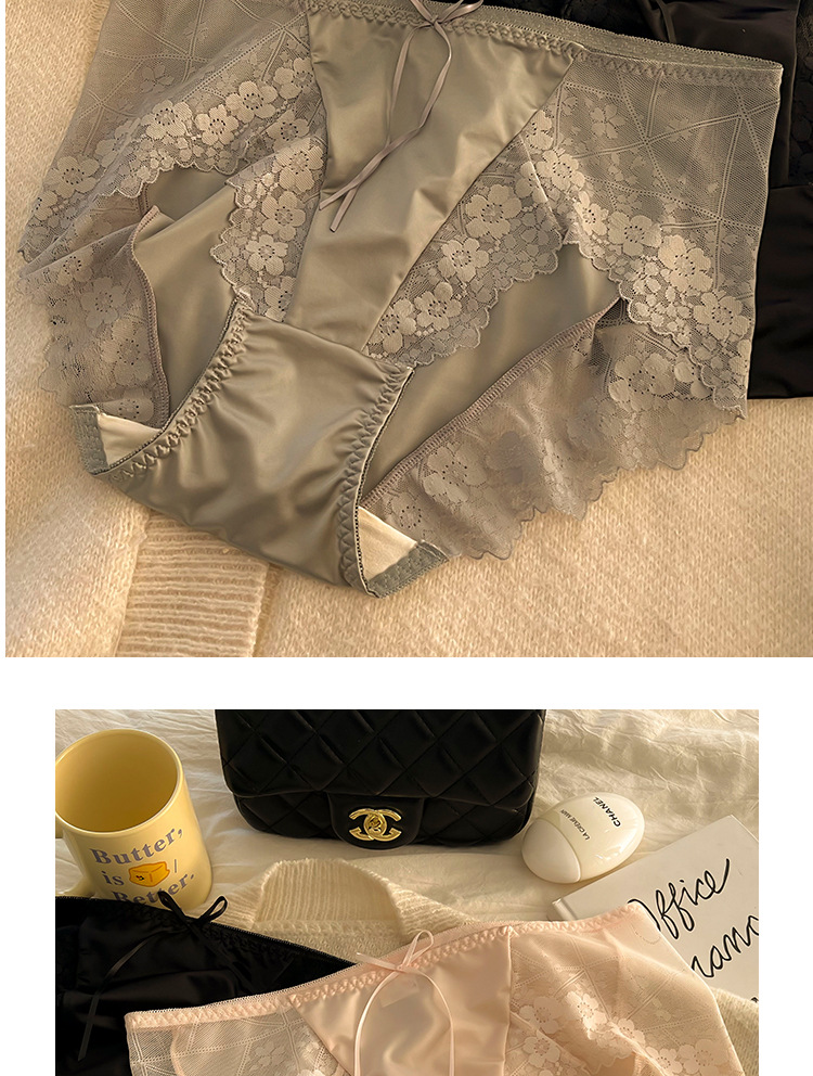 高腰大码女士内裤女胖MM200斤ins纯欲风包臀透气性感蕾丝边三角裤详情15