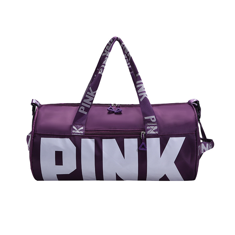 户外运动旅行包大容量单肩手提行李袋PINK旅行袋新款瑜伽健身包女详情图5