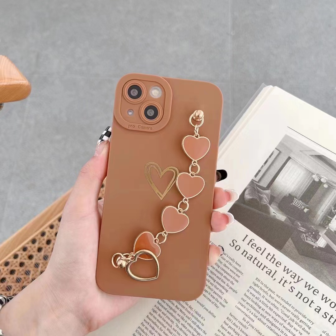 Cross-border application Love bracelet for 14promax phone case 14plus female 13 Fine hole XSMAX new x female Specification drawing
