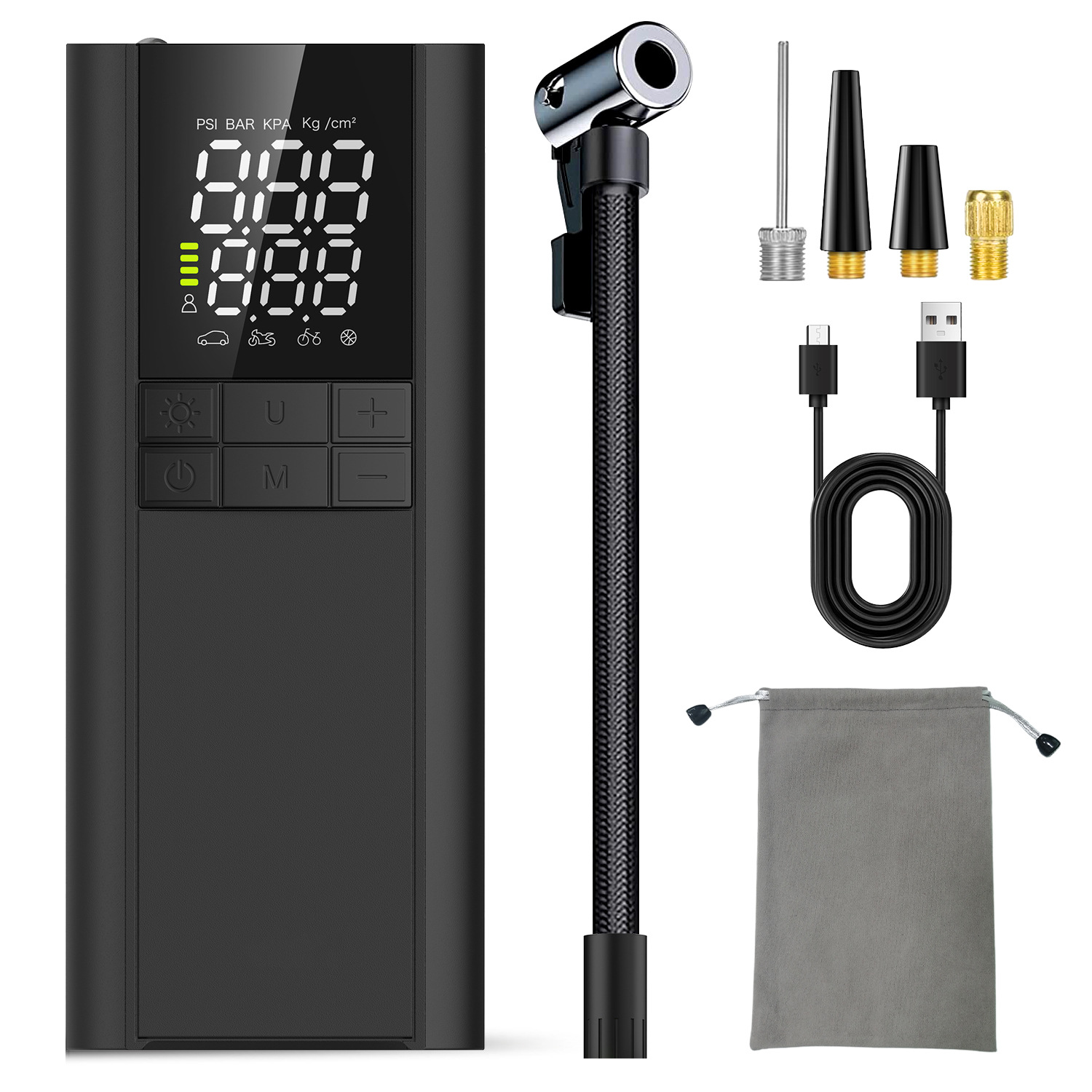 Wireless 19-cylinder intelligent vehicle-mounted air pump, portable air pump for cars, motorcycles and electric vehicles Item Picture