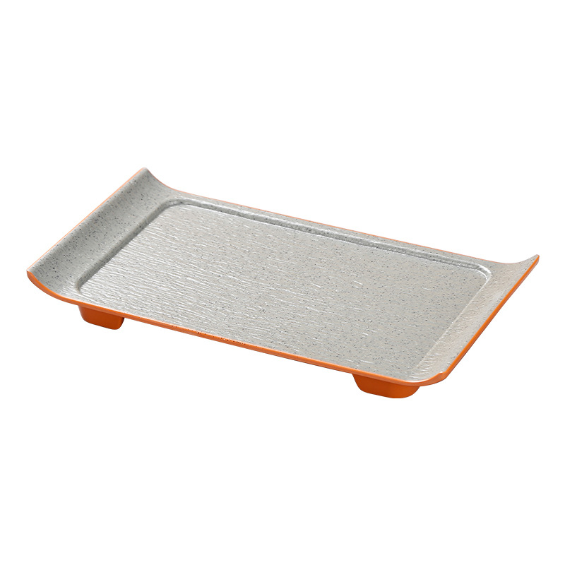 Factory wholesale melamine tableware plates, commercial Western restaurant plating, imitation porcelain dinner plates, rectangular plates, vegetable plates, plastic Application Scenario