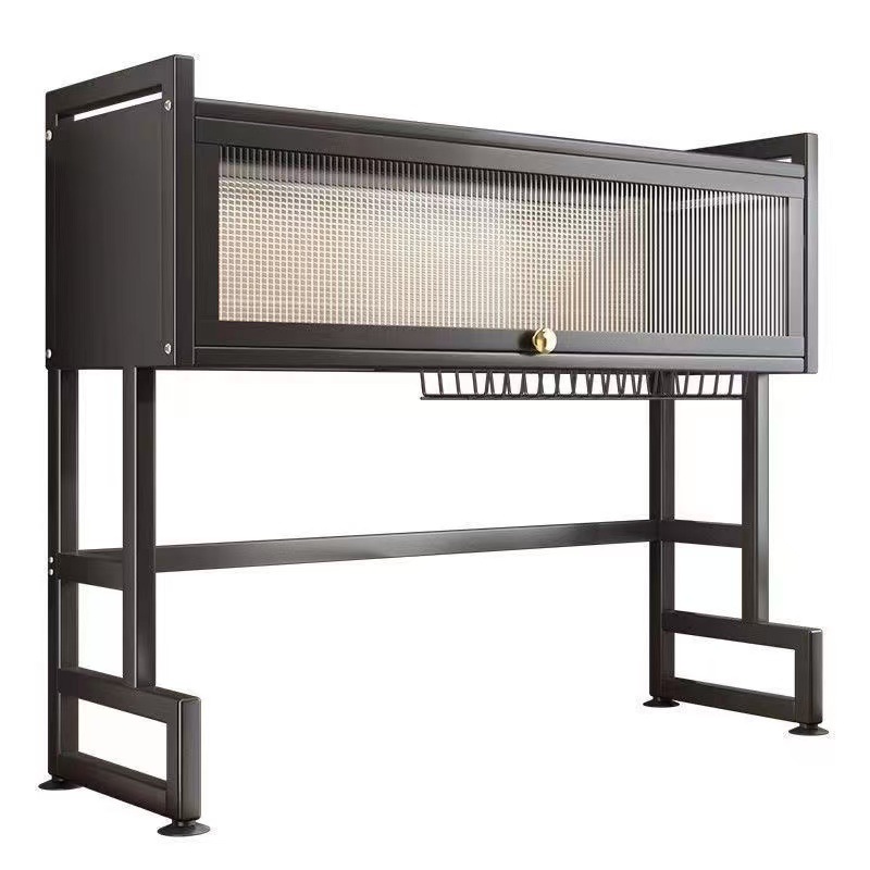 Kitchen sink storage rack, countertop, dust-proof and water-draining rack for dishes, multi-functional sink, simple bowl cabinet, storage wonder Application Scenario
